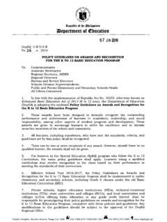 (Enclosure to DepEd Order No. 36, s. 2016) .